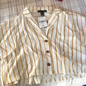 Woven Mustard/White Crop Trop